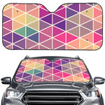 Pastel Geometric Shape Pattern Print Car Windshield Sun Shade