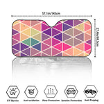 Pastel Geometric Shape Pattern Print Car Windshield Sun Shade