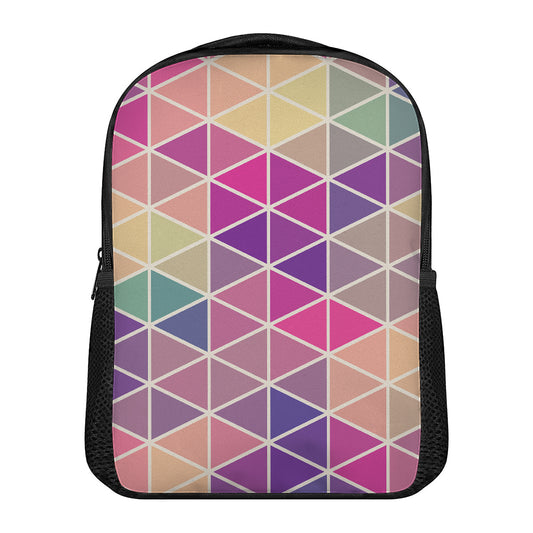 Pastel Geometric Shape Pattern Print Casual Backpack