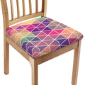 Pastel Geometric Shape Pattern Print Chair Cushion Cover