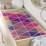 Pastel Geometric Shape Pattern Print Changing Pad Cover