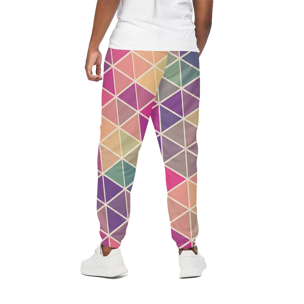 Pastel Geometric Shape Pattern Print Cotton Pants