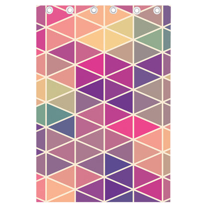 Pastel Geometric Shape Pattern Print Curtain