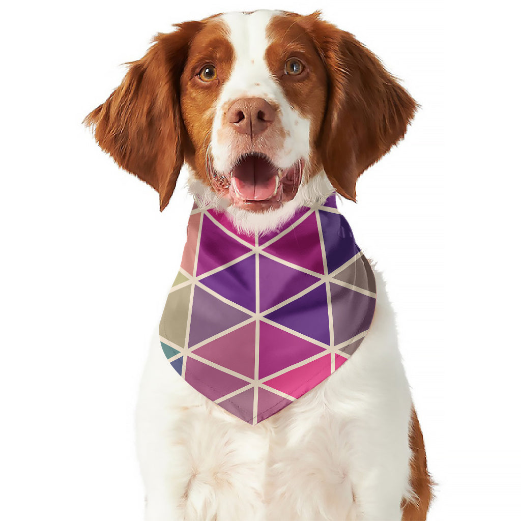 Pastel Geometric Shape Pattern Print Dog Bandana