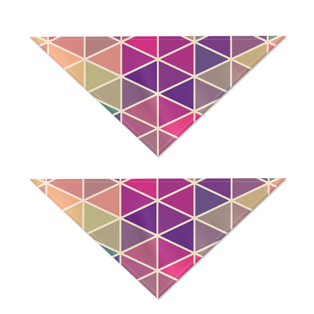 Pastel Geometric Shape Pattern Print Dog Bandana