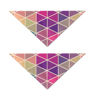 Pastel Geometric Shape Pattern Print Dog Bandana