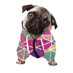 Pastel Geometric Shape Pattern Print Dog Zip Up Hoodie