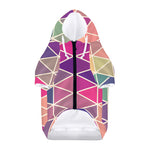 Pastel Geometric Shape Pattern Print Dog Zip Up Hoodie