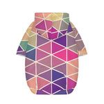 Pastel Geometric Shape Pattern Print Dog Zip Up Hoodie