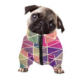 Pastel Geometric Shape Pattern Print Dog Zip Up Jacket