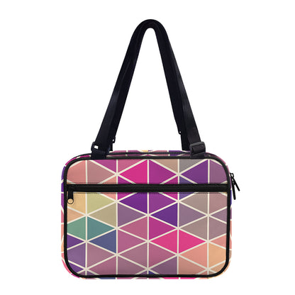 Pastel Geometric Shape Pattern Print Double Strap Bible Bag