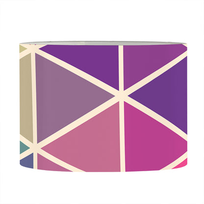 Pastel Geometric Shape Pattern Print Drum Lamp Shade