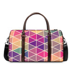 Pastel Geometric Shape Pattern Print Duffle Bag