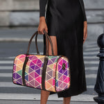 Pastel Geometric Shape Pattern Print Duffle Bag