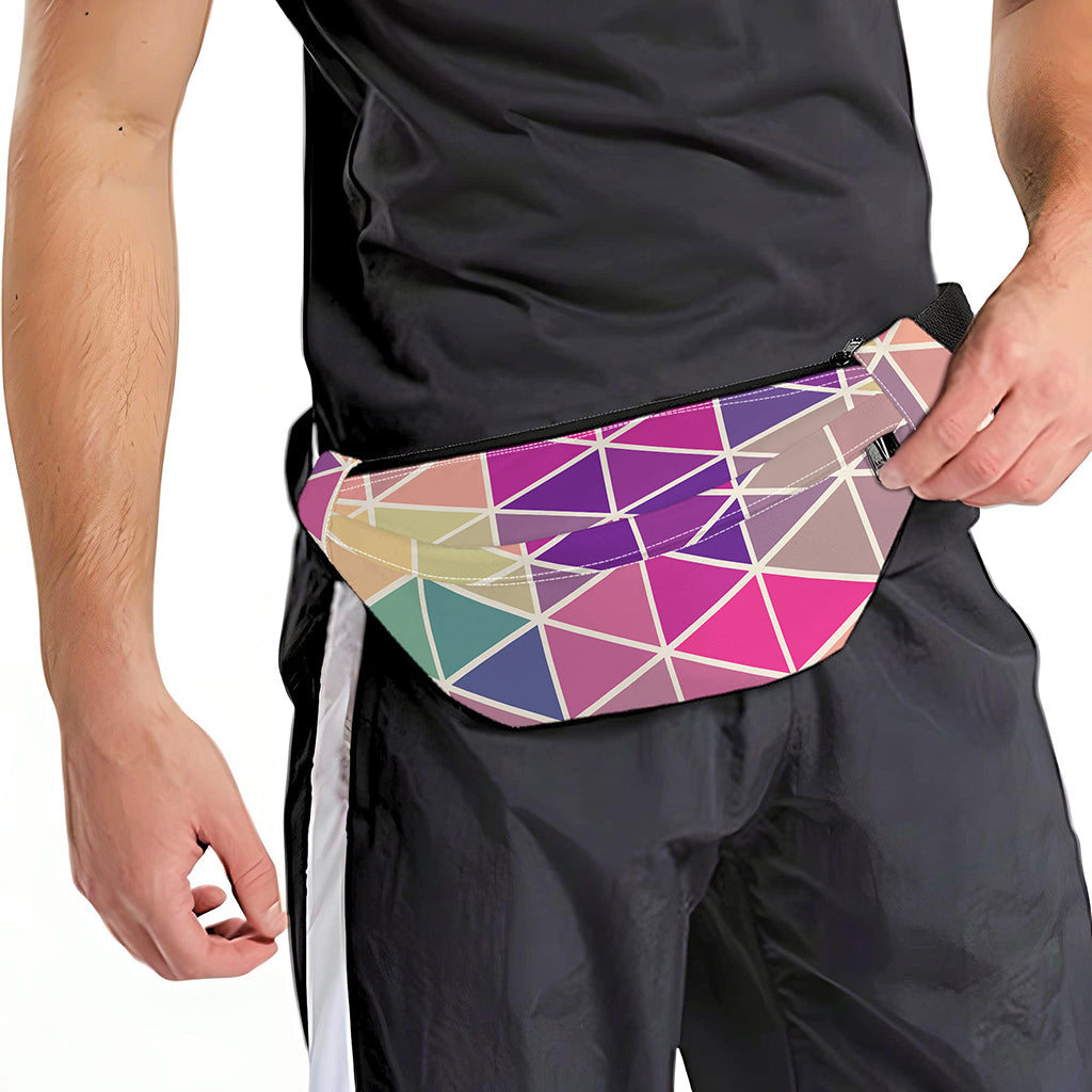 Pastel Geometric Shape Pattern Print Fanny Pack