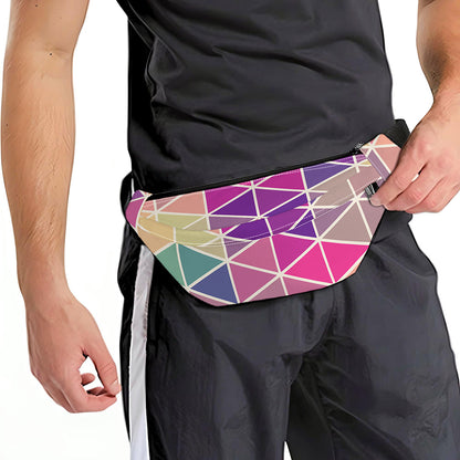Pastel Geometric Shape Pattern Print Fanny Pack