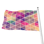 Pastel Geometric Shape Pattern Print Flag