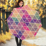 Pastel Geometric Shape Pattern Print Foldable Umbrella