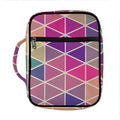 Pastel Geometric Shape Pattern Print Front Pocket Bible Bag