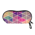 Pastel Geometric Shape Pattern Print Glasses Case