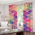 Pastel Geometric Shape Pattern Print Grommet Curtains