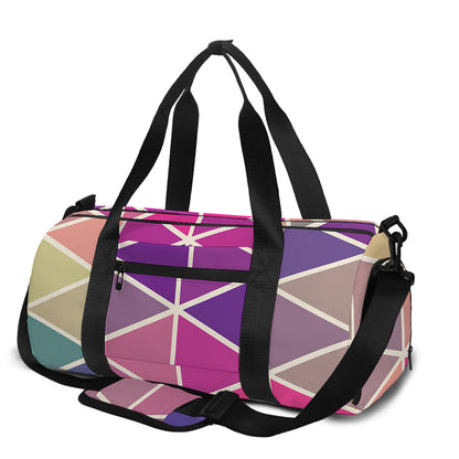 Pastel Geometric Shape Pattern Print Gym Bag