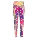 Pastel Geometric Shape Pattern Print High-Waisted Pocket Leggings