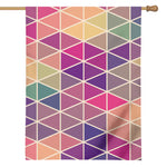 Pastel Geometric Shape Pattern Print House Flag
