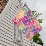 Pastel Geometric Shape Pattern Print House Flag