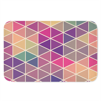 Pastel Geometric Shape Pattern Print Indoor Door Mat