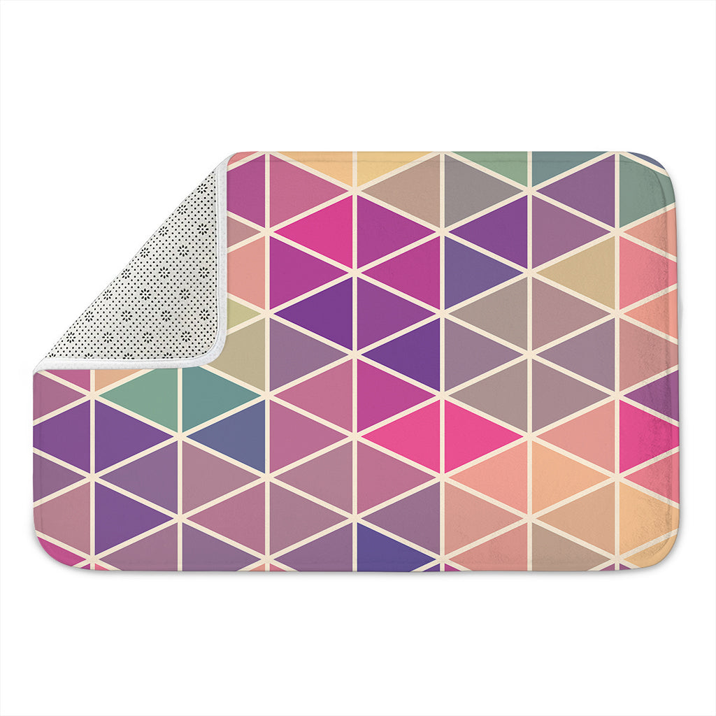 Pastel Geometric Shape Pattern Print Indoor Door Mat