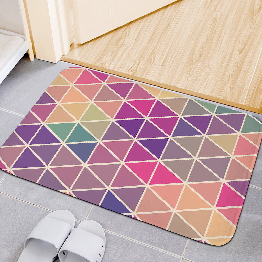 Pastel Geometric Shape Pattern Print Indoor Door Mat