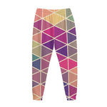 Pastel Geometric Shape Pattern Print Jogger Pants