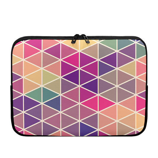 Pastel Geometric Shape Pattern Print Laptop Sleeve
