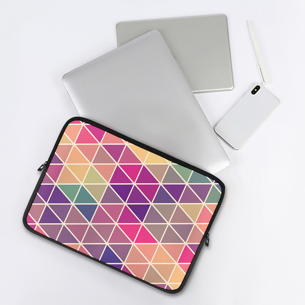 Pastel Geometric Shape Pattern Print Laptop Sleeve