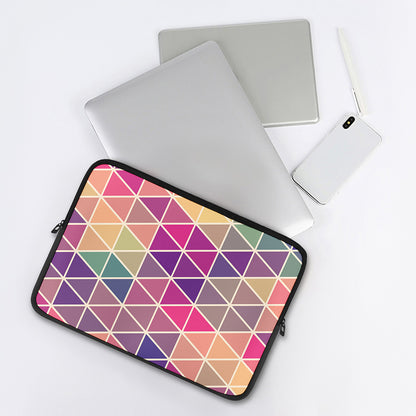 Pastel Geometric Shape Pattern Print Laptop Sleeve