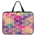 Pastel Geometric Shape Pattern Print Laptop Sleeve With Handle