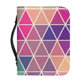 Pastel Geometric Shape Pattern Print Leather Bible Cover