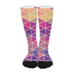 Pastel Geometric Shape Pattern Print Long Socks