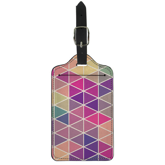 Pastel Geometric Shape Pattern Print Luggage Tag