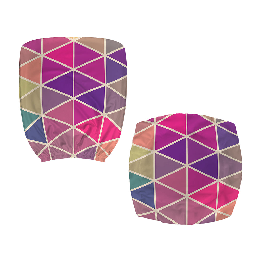 Pastel Geometric Shape Pattern Print Office Chair Cover