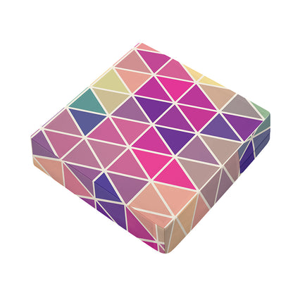 Pastel Geometric Shape Pattern Print Outdoor Seat Cushion Cover