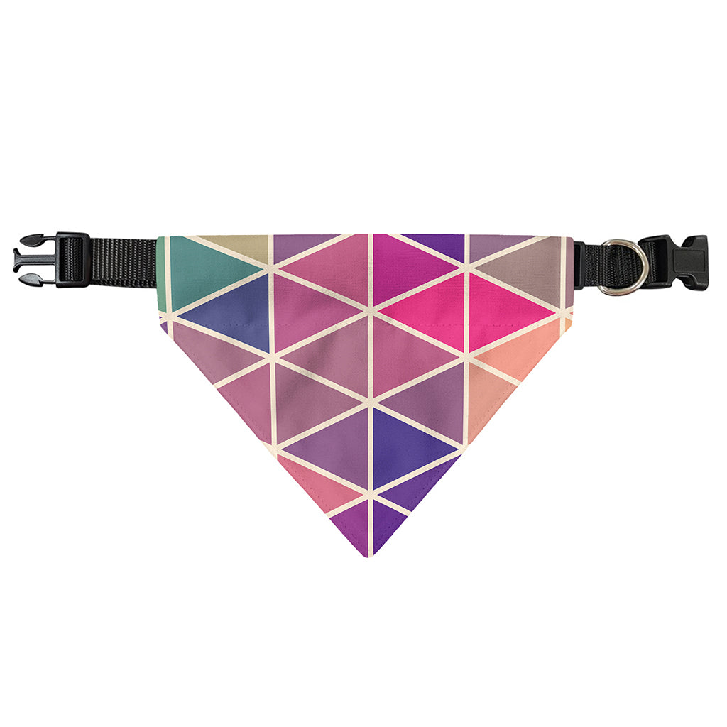 Pastel Geometric Shape Pattern Print Over The Collar Dog Bandana