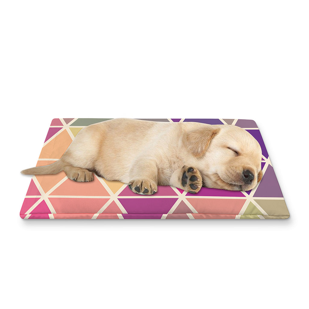 Pastel Geometric Shape Pattern Print Pet Cooling Mat Cover