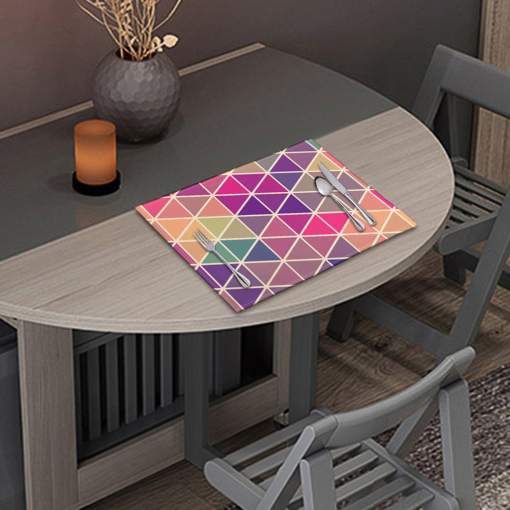 Pastel Geometric Shape Pattern Print Placemat