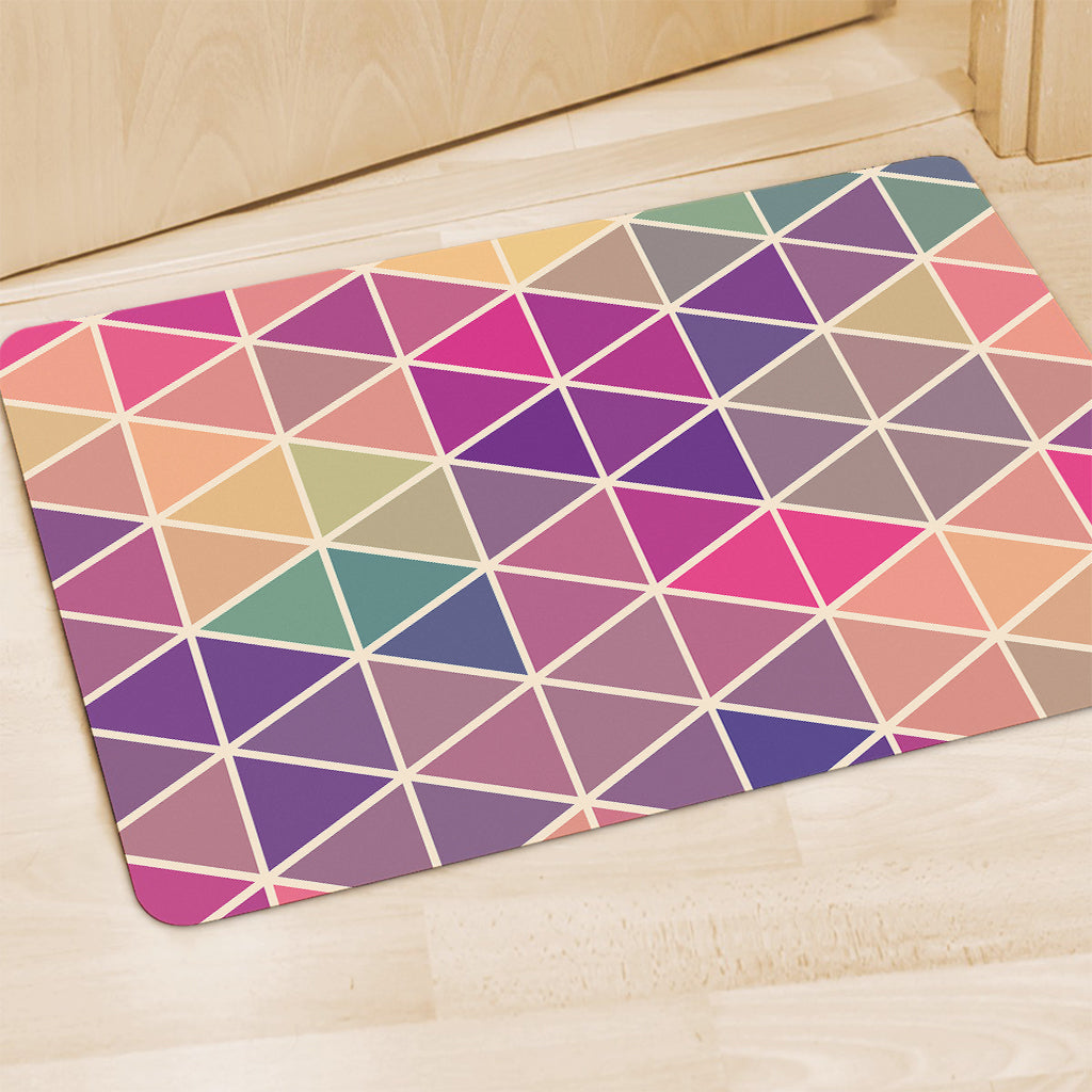 Pastel Geometric Shape Pattern Print Polyester Doormat