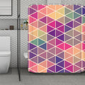 Pastel Geometric Shape Pattern Print Polyester Shower Curtain