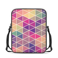 Pastel Geometric Shape Pattern Print Rectangular Crossbody Bag