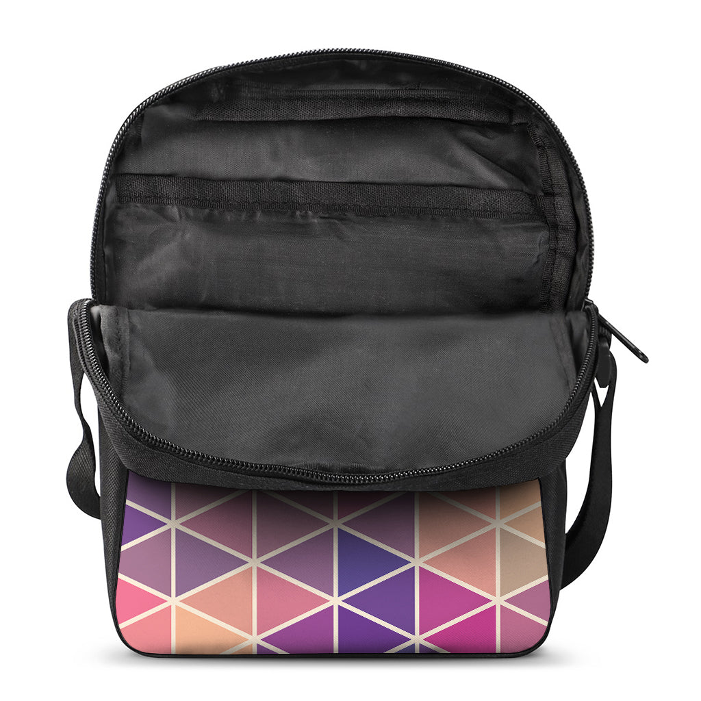 Pastel Geometric Shape Pattern Print Rectangular Crossbody Bag