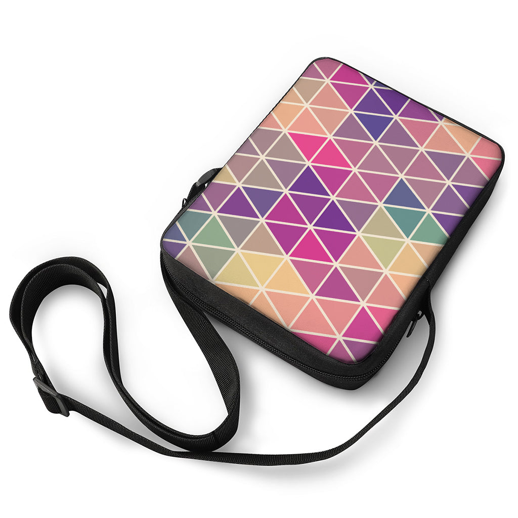 Pastel Geometric Shape Pattern Print Rectangular Crossbody Bag